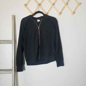 A NEW DAY LIGHTWEIGHT BLACK JACKET WITH RUFFLES SIZE SMALL